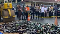 Antisipasi Kerawanan Tahun Baru, 10 Ribu Botol Miras Dimusnahkan