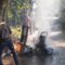 Gara-gara Korsleting, Motor Pedagang Tahu dan Tempe Terbakar Saat Berjualan di Ciambar Sukabumi